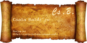 Csala Balázs névjegykártya