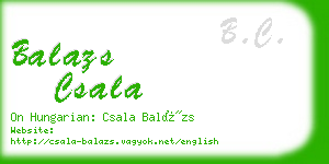 balazs csala business card